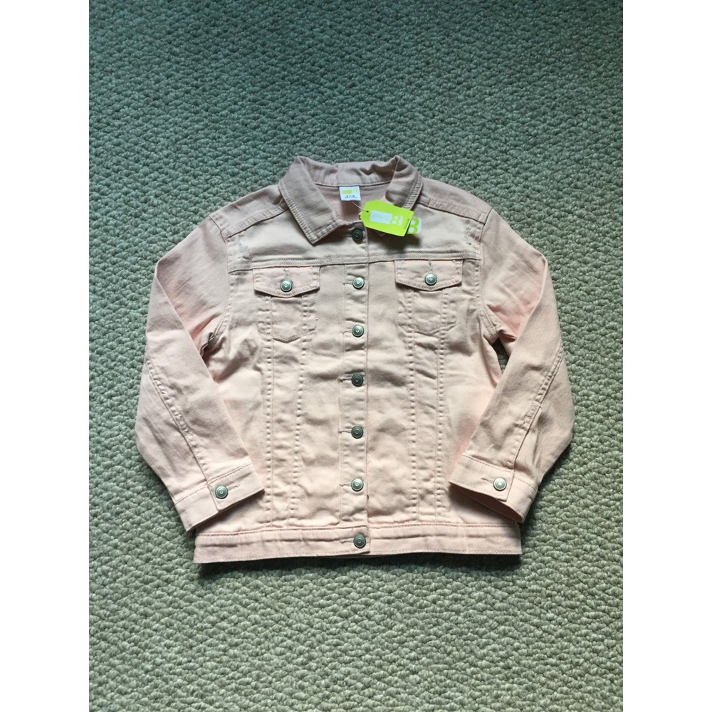 Kids Crazy 8 Pink Denim Jacket Size M 7-8 Jean Jacket Casual Outerwear